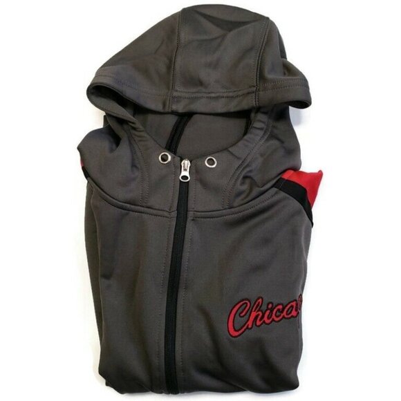 Hardwood Classics NBA Chicago Bulls Boys Youth Full Zip Hoodie Charcoal Large - Picture 4 of 4